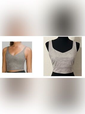 lululemon athletica Light Heather Gray Cropped Workout Bra yoga or the gym!
